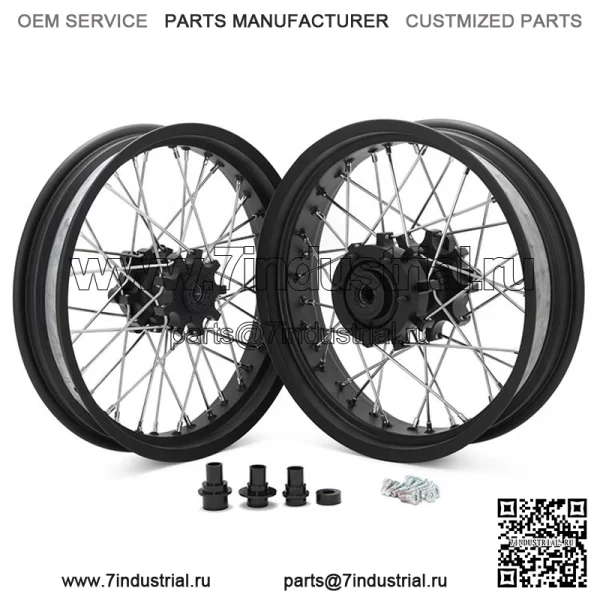 Комплект колесных дисков со спицами для мотоцикла Husqvarna Svartpilen 401/KTM Duke 390 - Image 3