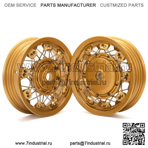 Изготовленные на заказ комплекты колес Vespa Rim 12 дюймов со спицами для Vespa Sprint/Primavera/GT/GTS/GTV - Image 3