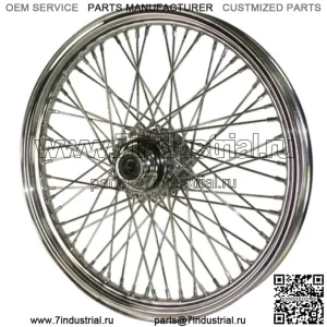 Передний хромированный диск с 60 спицами, 19 x 2,5, двойной, 84-99 Dyna Sportster Harley (для: Harley-Davidson)