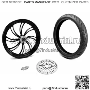Заготовка обода переднего колеса Black Vortex 21" 3,5" Пакет шин BW Harley 08+ Custom (Для: Harley-Davidson)