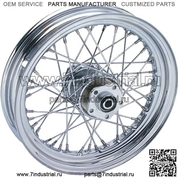 Хромированные передние колеса SD, 16 x 3 дюйма, 40 спиц, 84-99 Harley Softail Heritage Fatboy (для: Harley-Davidson)