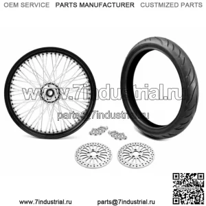 Переднее колесо с черным ободом, 21 x 3,5, 60 спиц, пакет шин 08-18 Harley Touring DD BW (для: Harley-Davidson)