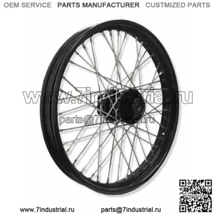 Переднее колесо со ступицей с черным ободом, 40 спиц, 21 x 2,15 дюйма Harley Wide Glide Softail 84-1999 (Для: Harley-Davidson)