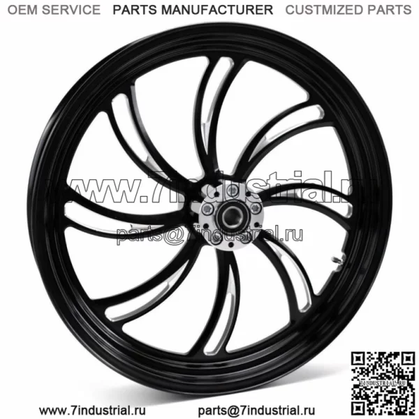 Обод переднего колеса Black Vortex 21 дюйм 3,5 дюйма Harley Custom Single Disc 84-07 (для: Harley-Davidson)