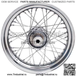 Переднее колесо Ultima Chrome, 16 X 3,5, 40 спиц, однодисковое, Harley Shovelhead FLH FL (для: Harley-Davidson)