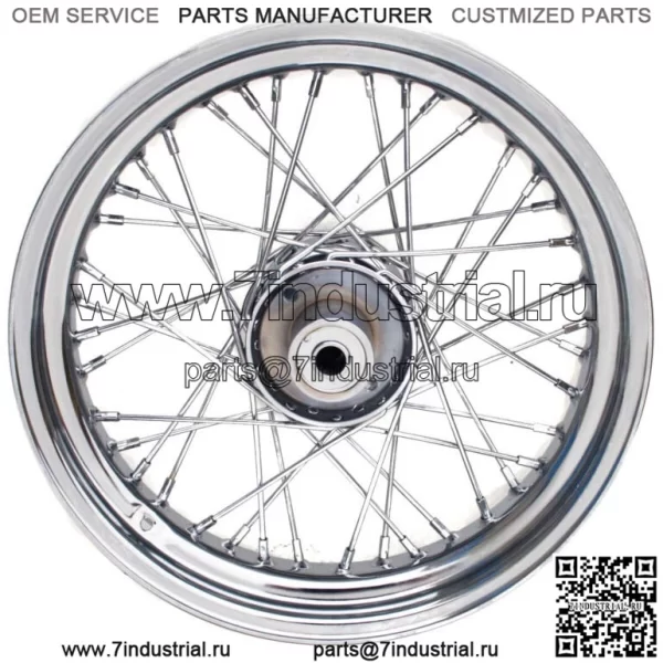 Переднее колесо Ultima Chrome, 16 X 3,5, 40 спиц, однодисковое, Harley Shovelhead FLH FL (для: Harley-Davidson)