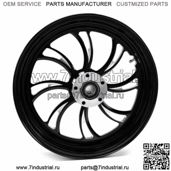 Ultima Vortex Black Billet Aluminium 18 3.5 Задний обод Harley Touring Softail (Для: Harley-Davidson)