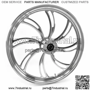 Полированный обод переднего колеса Vortex размером 18 x 3,5 дюйма Harley Touring Custom Dual Disc (для: Harley-Davidson)