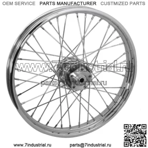 Передний хромированный обод с 40 спицами, 21 x 2,15, двойной диск 80-83 Wide Glide FXWG Harley (для: Harley-Davidson)