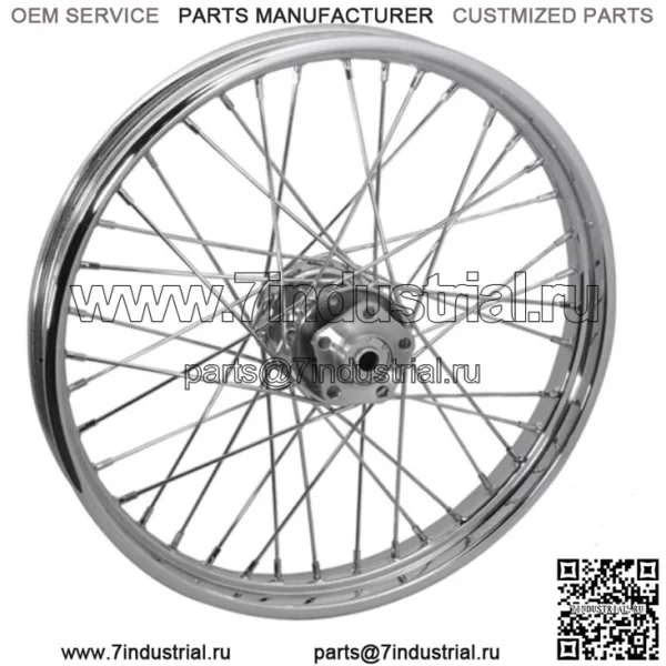 Передний хромированный обод с 40 спицами, 21 x 2,15, двойной диск 80-83 Wide Glide FXWG Harley (для: Harley-Davidson)