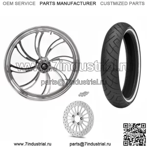 Полированная заготовка 21 Переднее колесо Vortex 21, обод SD, комплект шин WW Harley Touring (для: Harley-Davidson)