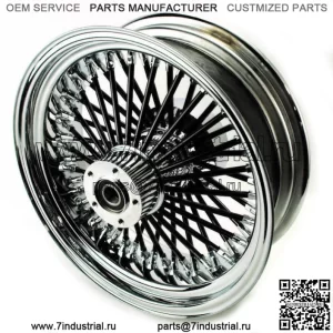 Обод заднего колеса с черными спицами 18 X 5,5, 52 спицы Fat Mammoth, Harley Touring 09-2023 (Для: Harley-Davidson)