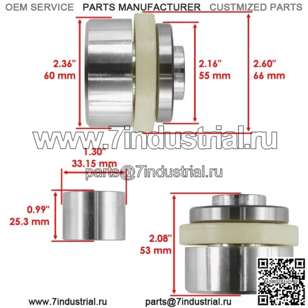 Передняя выходная втулка дифференциала в сборе для Polaris Ranger XP 900 2013-19 3236683 (Для: Polaris) - Image 2