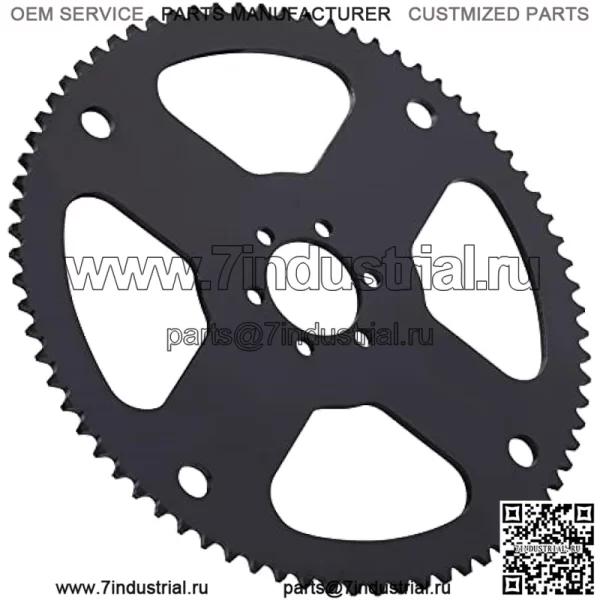35-цепная цепь, 75-зубчатая задняя звездочка, совместима с Coleman CT100U Trail Motovox MBX10 MBX11 MM-B80, классические электрические мини-велосипеды мощностью 1000 Вт, картинг, профиль трайка для дрифта, 6 отверстий - Image 2