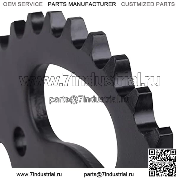 35-цепная цепь, 75-зубчатая задняя звездочка, совместима с Coleman CT100U Trail Motovox MBX10 MBX11 MM-B80, классические электрические мини-велосипеды мощностью 1000 Вт, картинг, профиль трайка для дрифта, 6 отверстий - Image 3