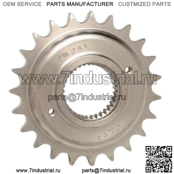 PBI, 23 зуба, 1,06 дюйма, смещенная звездочка коробки передач Harley Chain Conversion Big Twin (для: Harley-Davidson)