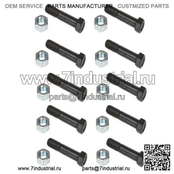 633169 Подходит для New Holland 276 277 311 315 316 565 Срезные болты для пресс-подборщика BC5050, 10 шт. в упаковке