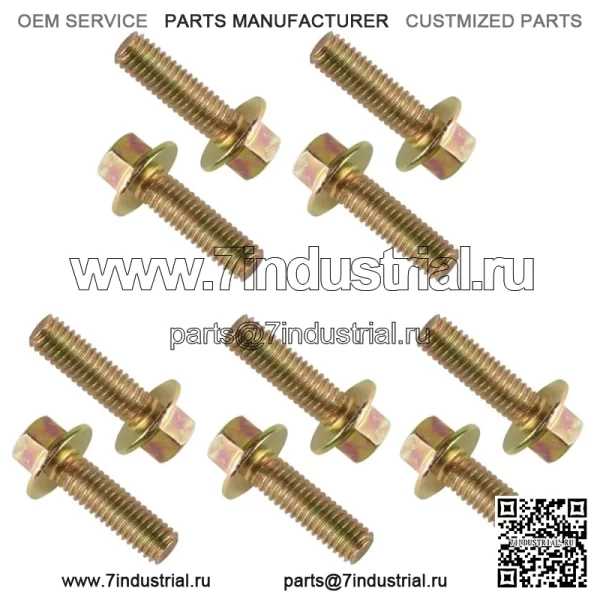 10 болтов сцепления с фланцевой головкой M6x20 для Polaris Ranger Crew XP 1000 2020-2021 (Для: Polaris) - Image 5