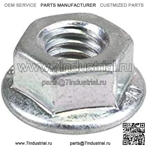 Фланцевая гайка OEM M6 John Deere 1023E 1025R 110 220 320 3032E 4210 4410 445 455 G110 GT235 GT245 GX345 L120 L130 14M7303
