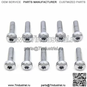 Хромированная головка Torx Colony, болты крепления переднего ротора, крепеж Harley 14-20 Touring (для: Harley-Davidson)