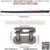 Задний привод, 420 цепь, 90 звеньев для мини-велосипеда Coleman CT200U BT200X CT200U-EX Baja Warrior MB165 MB200 Heat TrailMaster Massimo 212cc 196cc 6,5 л.с., детали Powersports - Image 2