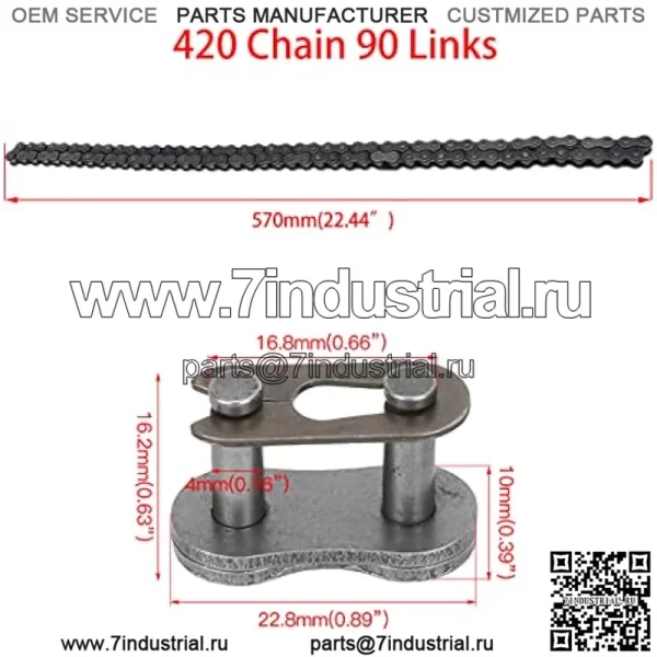 Задний привод, 420 цепь, 90 звеньев для мини-велосипеда Coleman CT200U BT200X CT200U-EX Baja Warrior MB165 MB200 Heat TrailMaster Massimo 212cc 196cc 6,5 л.с., детали Powersports - Image 2