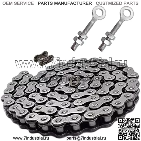 Задняя цепь для мини-велосипеда подходит для Coleman CT200U CT200U-EX BT200X Мини-велосипедная цепь MB200 MB165 Baja Warrior Heat Mini Baja Motorsports + регулятор цепи (цепь № 420, 90 звеньев)