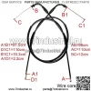 Трос дроссельной заслонки для Sportster XL883 XL 883 XL1200 XL 1200 2002 2003 2004 2005 2006 2007 2008 2009 2010 2011 2012 2013 2014 (110 см) - Image 4