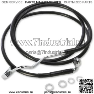 6" 70 1/2" Удлиненная черная виниловая верхняя тормозная магистраль Harley Touring FLTRX 15+ ABS (Для: Harley-Davidson)