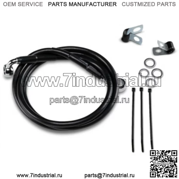 4'' 49 1/4'' удлиненная черная виниловая верхняя тормозная магистраль Harley Softail 99-07 (для: Harley-Davidson)