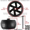 Колеса деки для косилки Poulan PP46SZ PPX19A46 PPX20VA46 PPX46Z PX46Z 46 дюймов / 2 шт. - Image 2