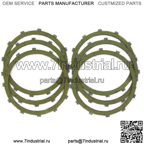 Комплект фрикционных дисков сцепления Aramid Specialties 6 Harley Big Twin 37931-84 (Для: Harley-Davidson)