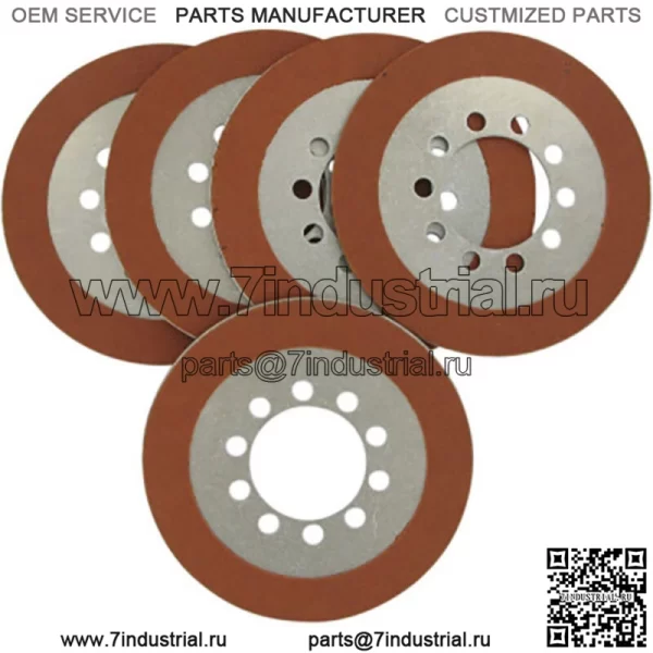 Комплект фрикционных дисков сцепления  Organic 5 Harley Big Twin 37930-68 (Для: Harley-Davidson)