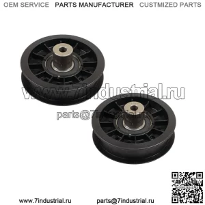 Комплект из 2 плоских натяжных шкивов подходит для John Deere X300 X300R X304 X310 X320 X324