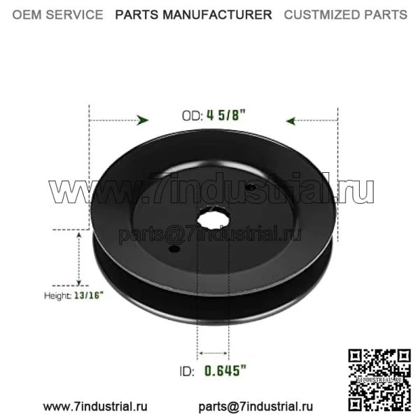Шкив шпинделя деки для Husqvarna GT200 GTH225 YT180 YTH1746 EZ4824 EZ5225 LR 100 110 YTH180 LT100 LT125 129207 153531 173434 532173434 3 шт. - Image 3