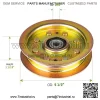 Плоский натяжной шкив заменяет Husqvarna AYP 175820 532175820 596481401 Kees 107620 CT126 GTH2548 GTH2654 LT126 YTH2448, 1 упаковка - Image 2