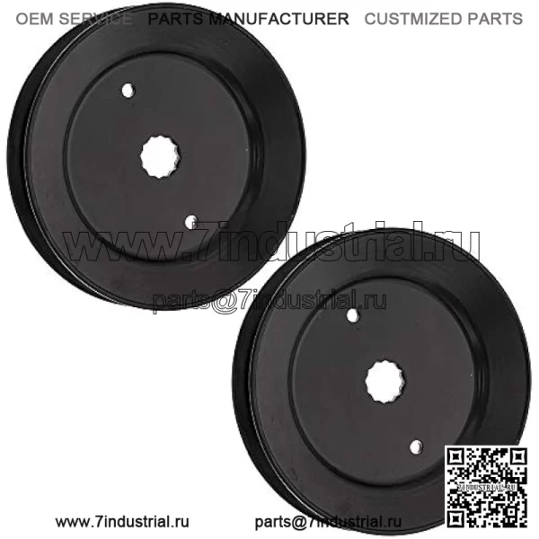 Шкив шпинделя деки для Husqvarna GT200 GTH225 LR 100 YT180 YTH180 EZ4824 129207 153531 173434 532173434 2 шт.