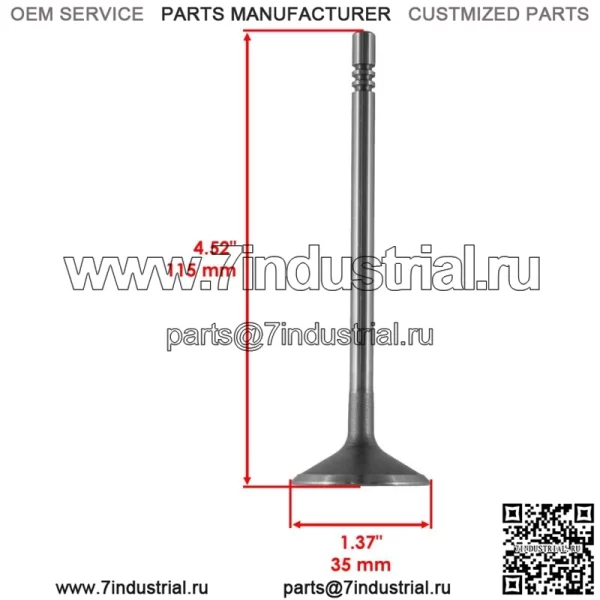 Комплект выпускного и впускного клапана для Polaris Ranger RZR 800 2008-2014 гг. - Image 3