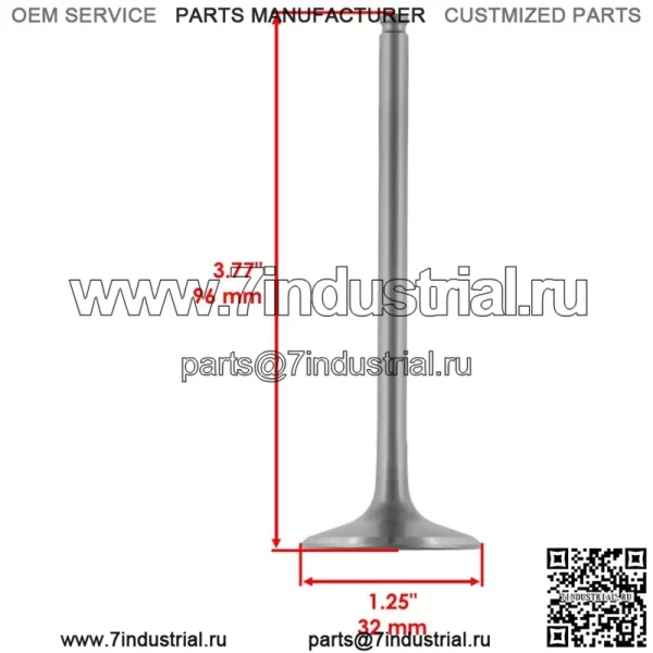 4 впускных и выпускных клапана для Polaris Ranger RZR 570 12-16/RZR XP 4 900 12-13 (для: Polaris Sportsman 570) - Image 2
