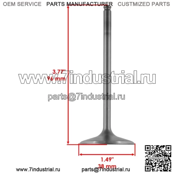 4 впускных и выпускных клапана для Polaris Ranger RZR 570 12-16/RZR XP 4 900 12-13 (для: Polaris Sportsman 570) - Image 3