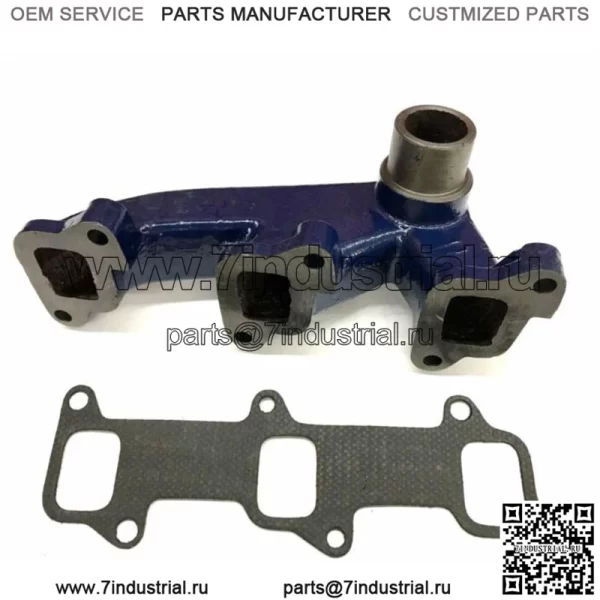 C5NE9430A Горизонтальный выпускной коллектор Ford, 3 цилиндра 2000 3000 4000 3400 3500 4500