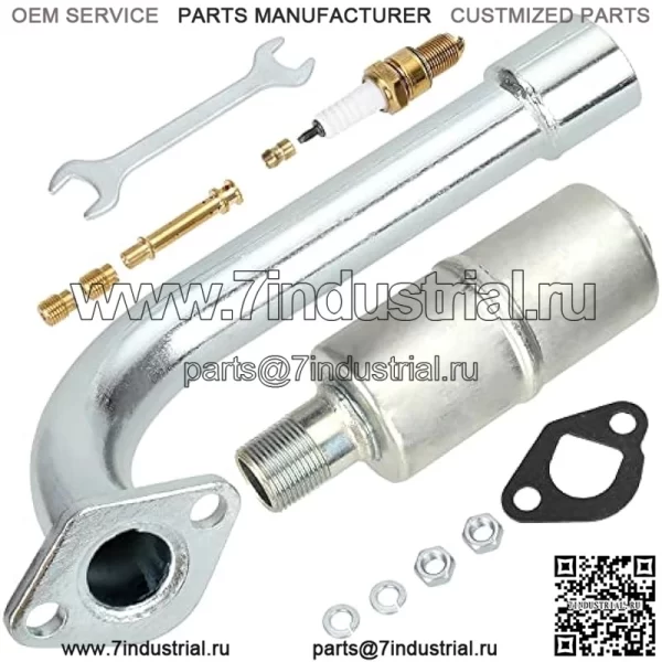 Модернизированный комплект глушителя выхлопной трубы для не Hemi Predator 212cc 196cc 6,5Hp GX160 GX200 KT196 CK196 Hammerheat 80t Manco Go Kart Маленький двигатель Trailmaster MB200 Запчасти для мини-велосипеда