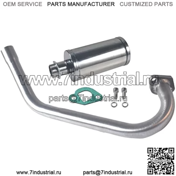Обновленный выхлоп с глушителем для Coleman Powersports CT200U BT200X CT200u-ex, 212cc 196cc/6,5 л.с. картинг и газовый мини-велосипед