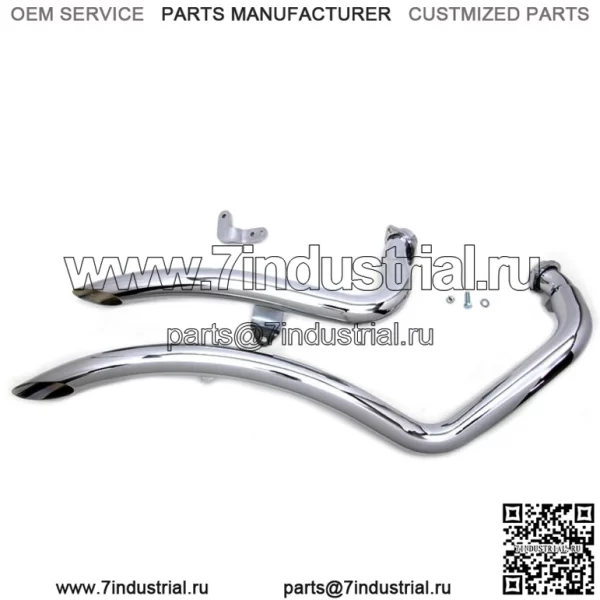 Хромированные выхлопные трубы Curvado большого радиуса 2 дюйма Harley Sportster 2004-2013 гг. (Для: Harley-Davidson)
