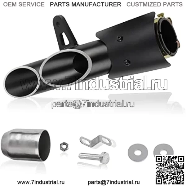 Универсальная алюминиевая выхлопная труба 38-51 мм, 51 мм/2 дюйма, с двойным выпуском для Yamaha 250/300 Kawasaki ZX6R10R, мотоцикл без шнуровки, велосипед для грязи, уличный велосипед, скутер, квадроцикл, квадроцикл, выхлопная труба
