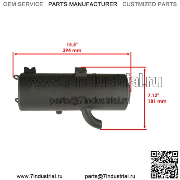Глушитель выхлопного глушителя для Polaris Sportsman 800 4X4 EFI 2007 Black Weld - Image 2