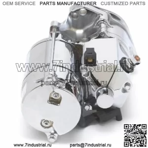 Стартер Ultima Thunder Fire Chrome 1,75 кВт SidePost 89-06 Harley Big Twin Cam Evo (Для: Harley-Davidson)