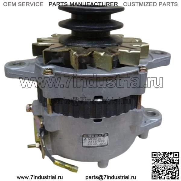 Генератор Mitsubishi ME067617 A4T57472 24V 40A новый OEM, встроенный регулятор