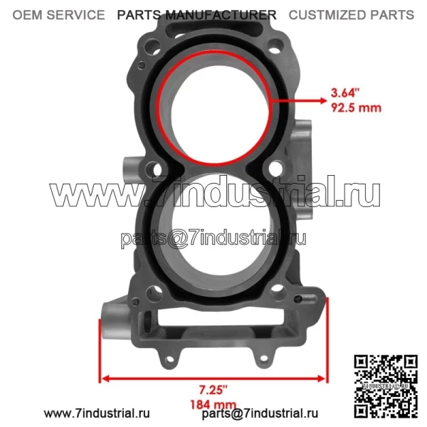 Комплект цилиндров и прокладок для Polaris General 1000 EPS 2016 / 3022594 3022523 (Для: Polaris) - Image 3