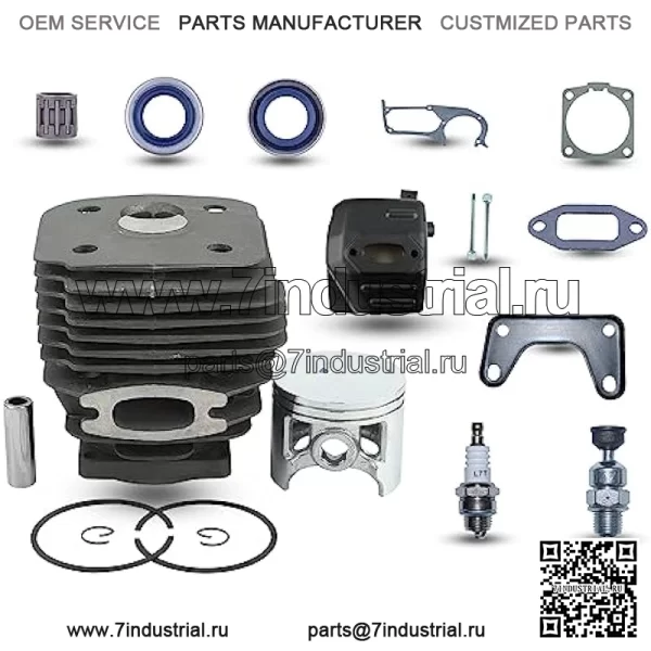Комплект поршня цилиндра 58 мм для бензопилы Husqvarna 395 395XP 503993971, 503711305